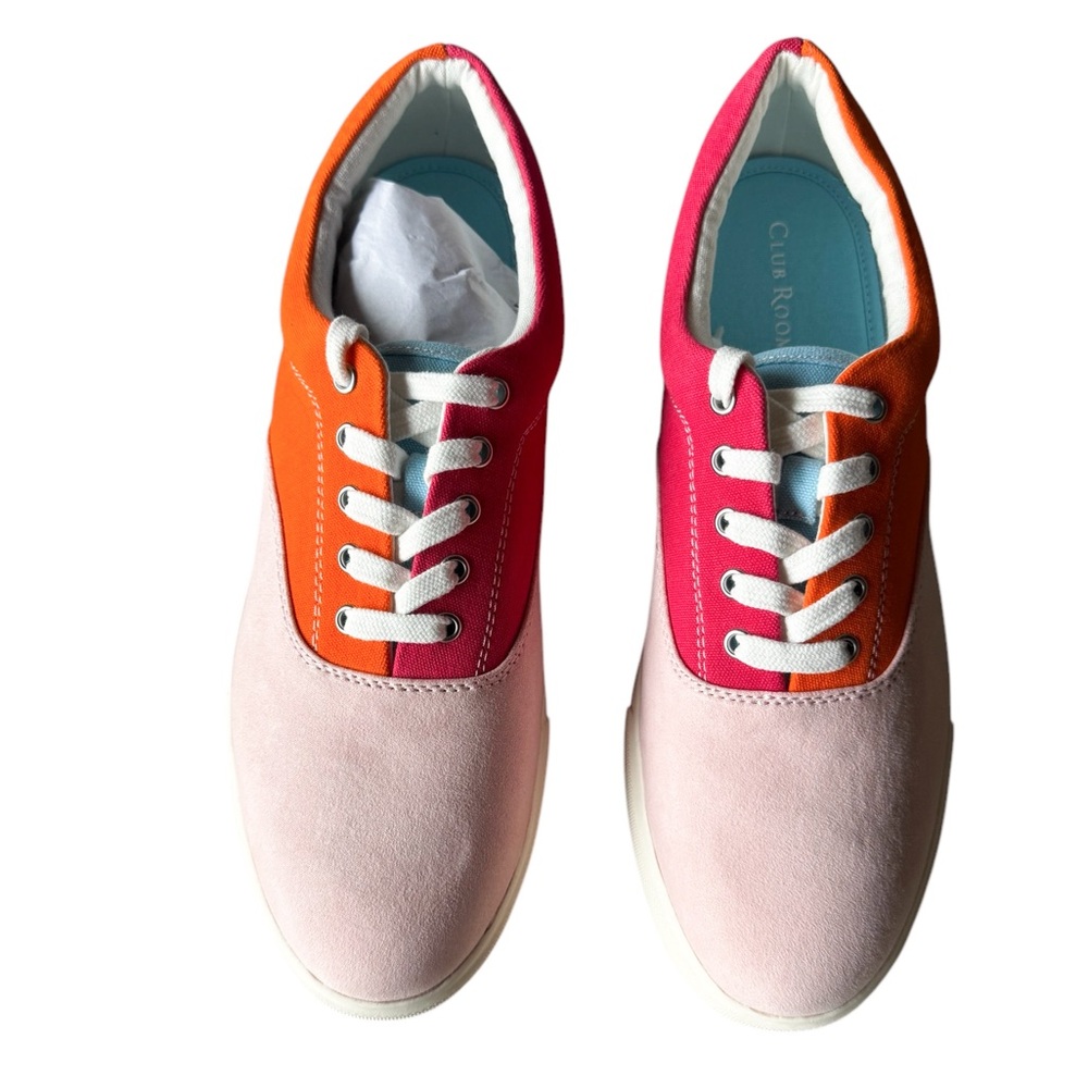 Club Room Sneakers Lance Orange Pink Men's Size 10M Colorblock 100134193 NIB